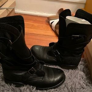 Steve Madden Black Combat & Moto Boots